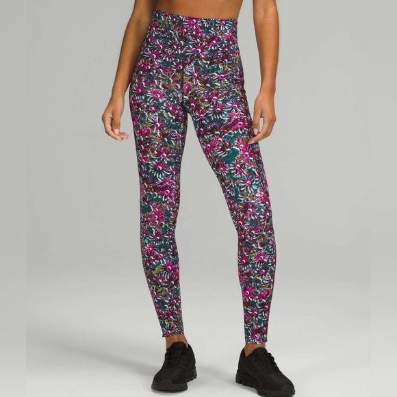 Lululemon Base Pace High-Rise Tight 28" *Brushed in Floral Electric Multi - Picture 2 of 11